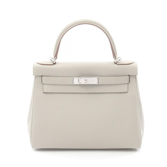 Hermes Kelly 28 Gris Perle Handbag