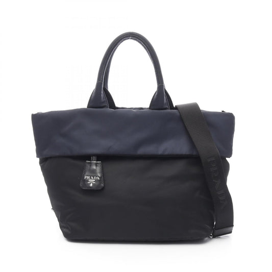 Prada Nylon Leather Tote Bag B1959V