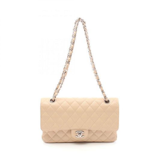 Chanel Caviar Skin Matelasse W Flap Shoulder Bag