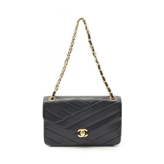 Chanel Lambskin Shoulder Bag Black