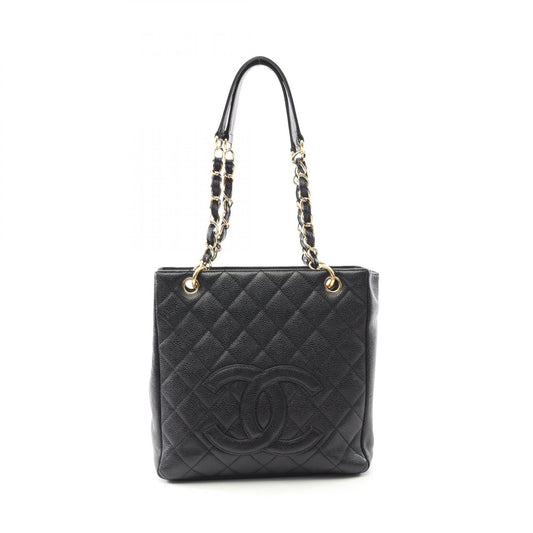 Chanel Caviar Skin Matelasse PST Tote Bag Black