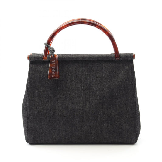Chanel Denim Handbag Gray/Brown