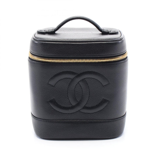 Chanel Coco Mark Leather Handbag Black A01998