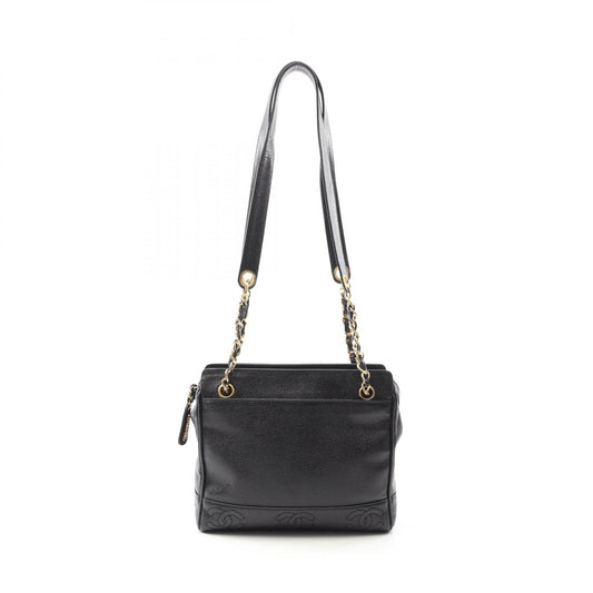 Chanel Triple Coco Tote Bag Caviar Skin Black
