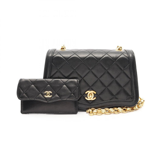 Chanel Lambskin Matelasse Shoulder Bag Black