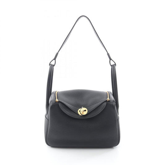Hermes Lindy 26 Leather Shoulder Bag Black