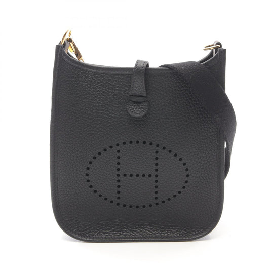 Hermes Evelyne TPM Leather Shoulder Bag Black