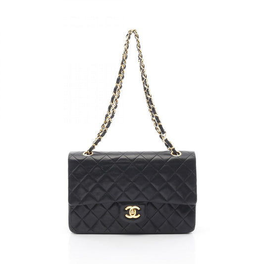 Chanel Lambskin Matelasse W Flap Shoulder Bag