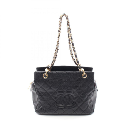 Chanel Caviar Skin Matelasse Shoulder Bag Black