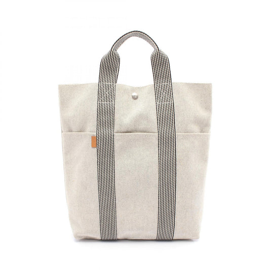 Hermes Canvas Tote Bag Gray/Black