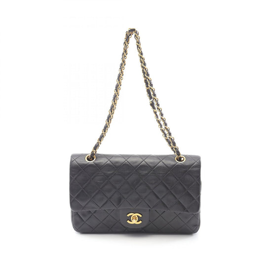Chanel Lambskin Matelasse W Flap Shoulder Bag