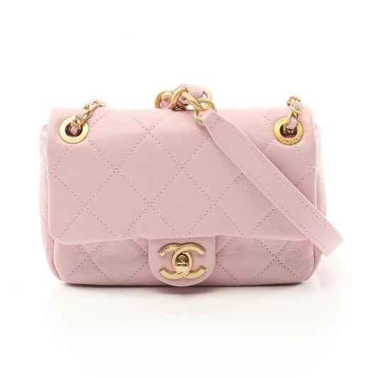 Chanel Matelasse Leather Shoulder Bag Pink