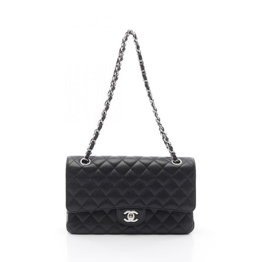 Chanel Matelasse W Flap Shoulder Bag Leather