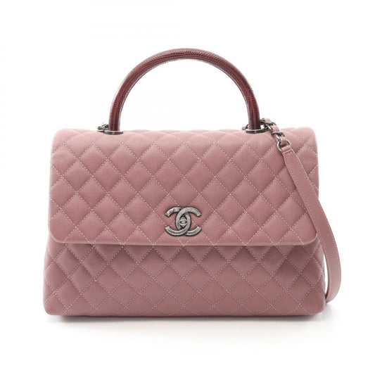 Chanel Caviar Skin Matelasse Coco Handle Handbag