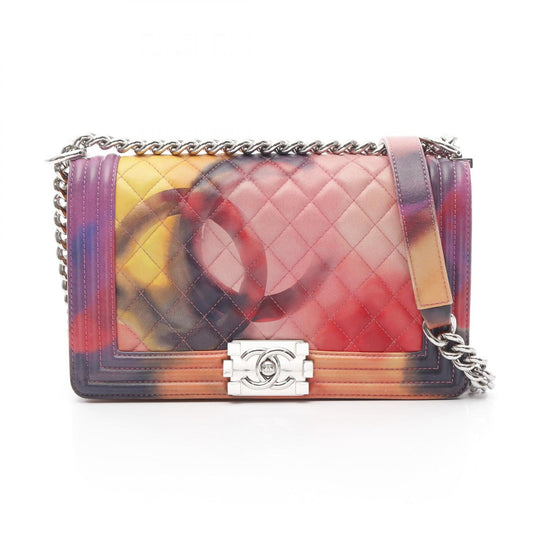 Chanel Boy Matelasse Shoulder Bag Pink