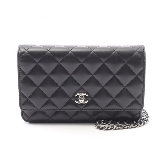 Chanel Matelasse Lambskin Shoulder Bag Black