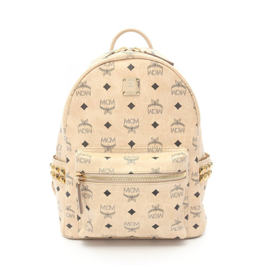MCM Stark Visetos Backpack PVC Coated Canvas Leather