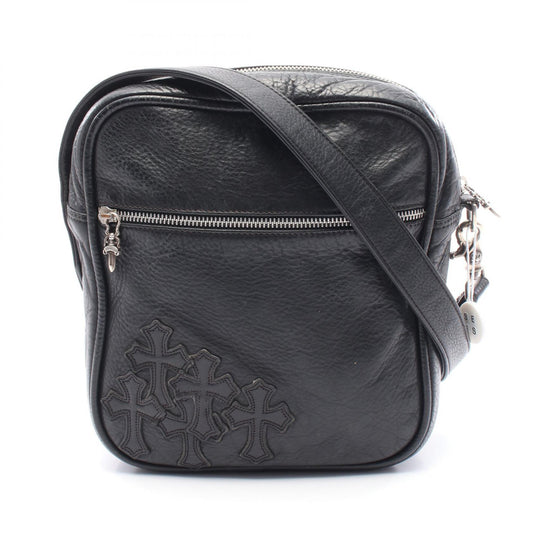 CHROME HEARTS TAKA Leather Shoulder Bag Black