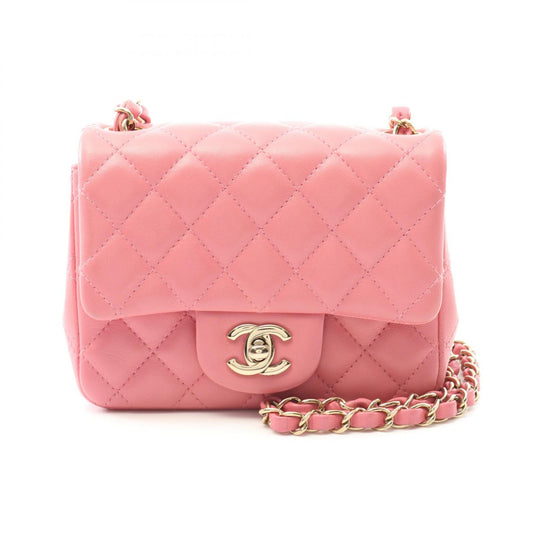 Chanel Mini Matelasse Lambskin Shoulder Bag Pink