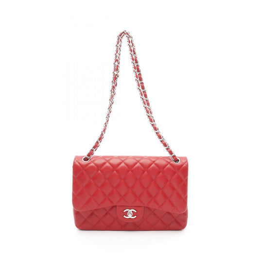 Chanel Caviar Skin Large Flap Shoulder Bag Red