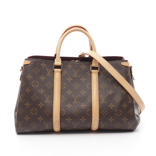Louis Vuitton Soufflot MM Handbag Leather PVC
