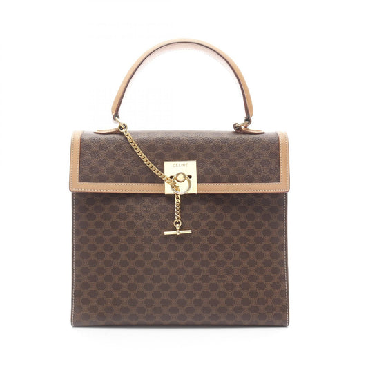 Celine Macadam Handbag PVC Coated Canvas Leather