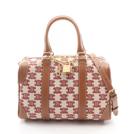 Celine Triomphe Canvas Leather Handbag