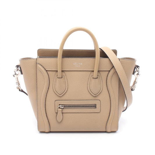 Celine Luggage Nano Shopper Leather Handbag