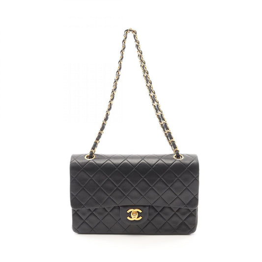 Chanel Lambskin Double Flap Shoulder Bag