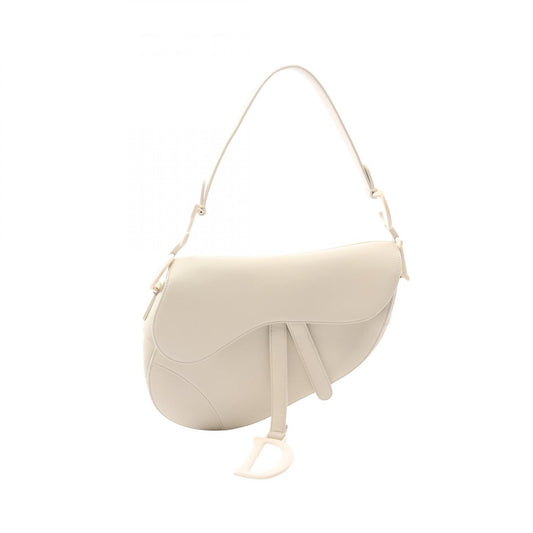Dior Saddle Leather Handbag White