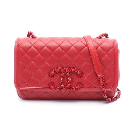 Chanel CC Filigree Matelasse Leather Shoulder Bag