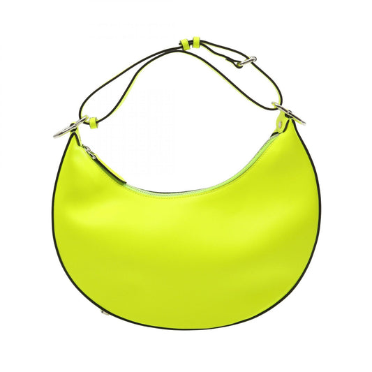 Fendi Leather Graphy Handbag Green 8BR798