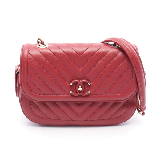 Chanel Chevron V-Stitch Leather Shoulder Bag