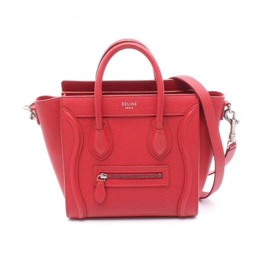 Celine Luggage Nano Shopper Leather Handbag