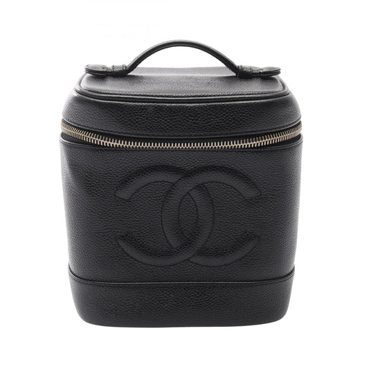 Chanel Caviar Skin Coco Mark Handbag Black