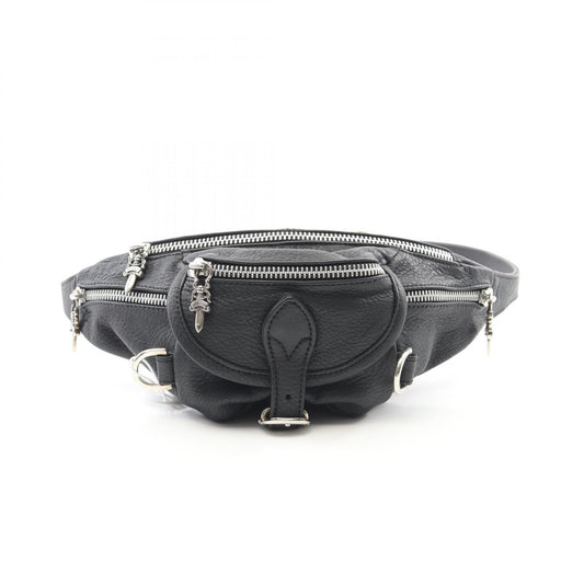 Chrome Hearts Leather Mini Waist Bag Black