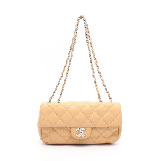 Chanel Leather Matelasse Single Flap Shoulder Bag