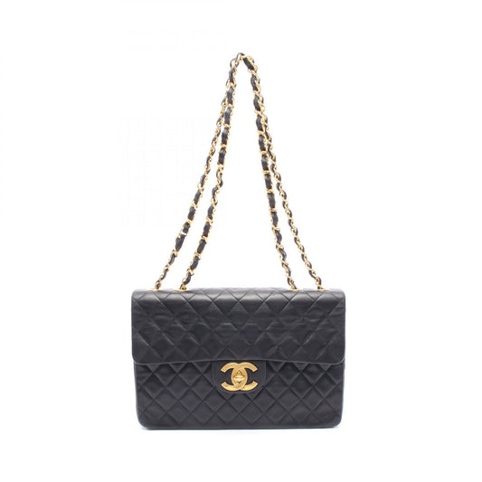Chanel Lambskin Shoulder Bag Black A01094