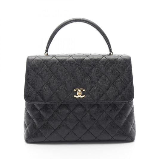 Chanel Matelasse Handbag Black Leather