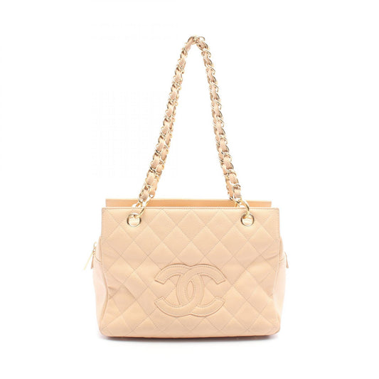 Chanel Matelasse Tote Bag Beige Leather