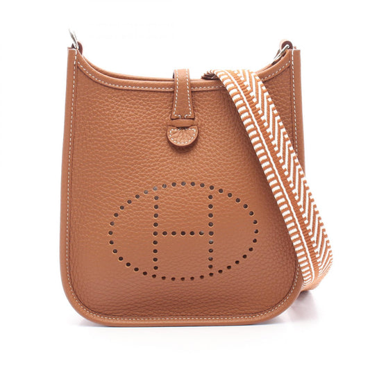 Hermes Evelyne TPM Leather Shoulder Bag Brown