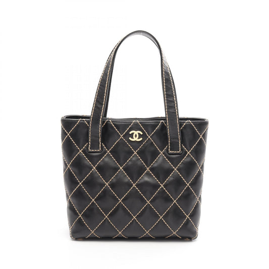 Chanel Leather Wild Stitch Tote Bag