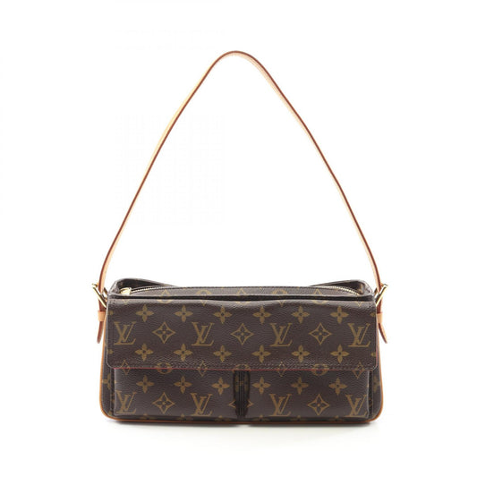 Louis Vuitton Vivacite MM Shoulder Bag Brown