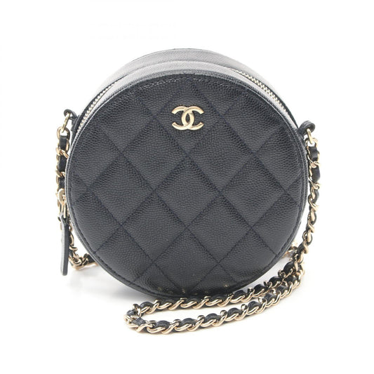 Chanel Matelasse Leather Shoulder Bag Navy