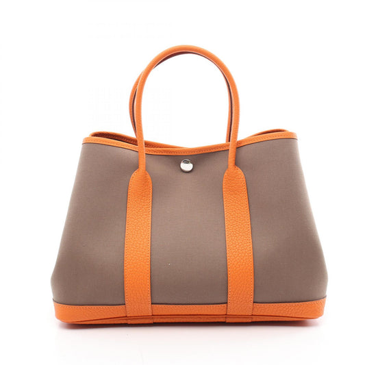 Hermes Garden Party TPM Tote Bag Beige/Orange