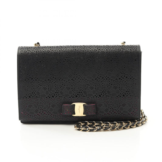 Salvatore Ferragamo Leather Gancini Shoulder Bag