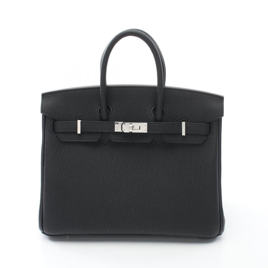 Hermes Birkin 25 Leather Handbag Black