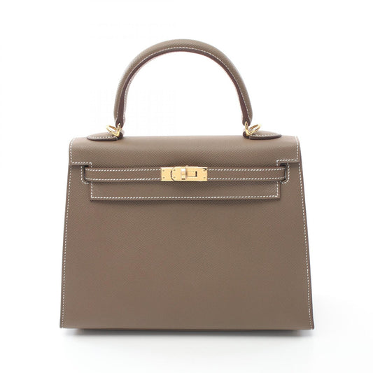 Hermes Kelly 25 Leather Handbag Brown