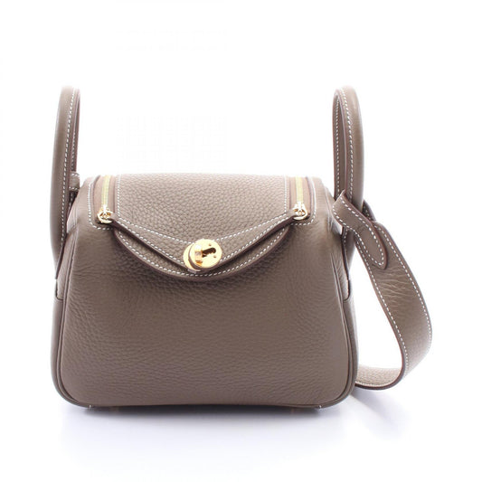 Hermes Lindy Mini Etoupe Shoulder Bag Brown
