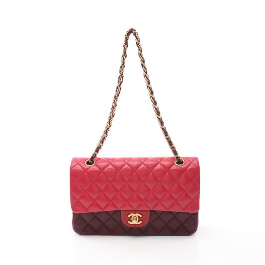 Chanel Matelasse W Flap Shoulder Bag Lambskin